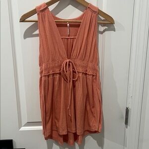 Free People Peach Knit Top